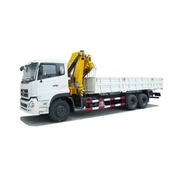 رافعة مثبتة على شاحنة 6 × 4 مع 6.3 طن رافعة مفصلية
